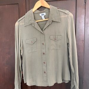 Old Navy Khaki Cotton Shirt